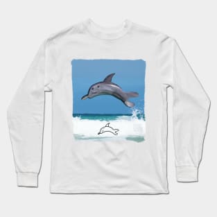 Diving Dolphin Long Sleeve T-Shirt